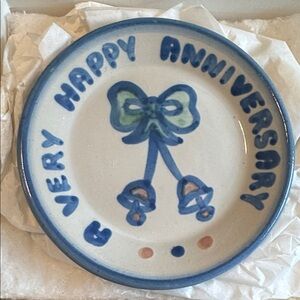 M.A. Hadley Happy Anniversary 4” plate. EUC